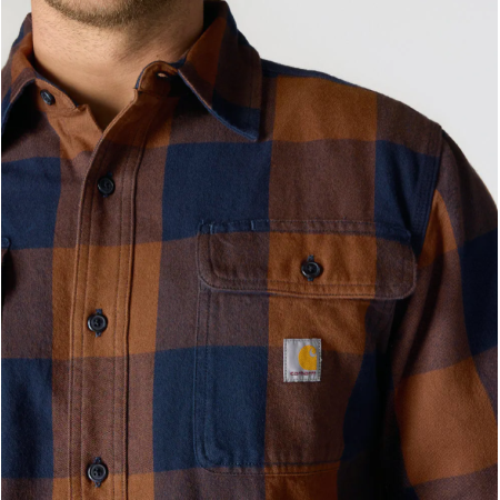 Koszula Flanelowa Carhartt Heavyweight Plaid Shirt - Red Duck
